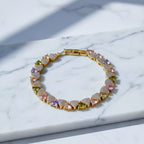 Gold Multi-Color Heart Bracelet GWB -150