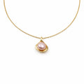 Pink Pearl Swirl Pendant Necklace GWN -34