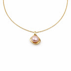 Pink Pearl Swirl Pendant Necklace GWN -34