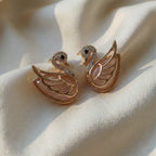 Swan Crystal Stud Earrings GWE -91
