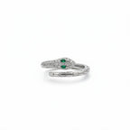Emerald Eyes Snake Ring GWR -77