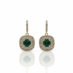 Emerald Green Crystal Drop Earrings GWE -134