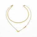 Heart Layered Necklace Set GWN -118