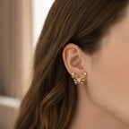 Elegant Butterfly Crystal Stud Earrings GWE -151