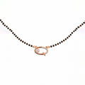 Rose Gold Oval Pendant Mangalsutra GM -59