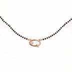 Rose Gold Oval Pendant Mangalsutra GM -59