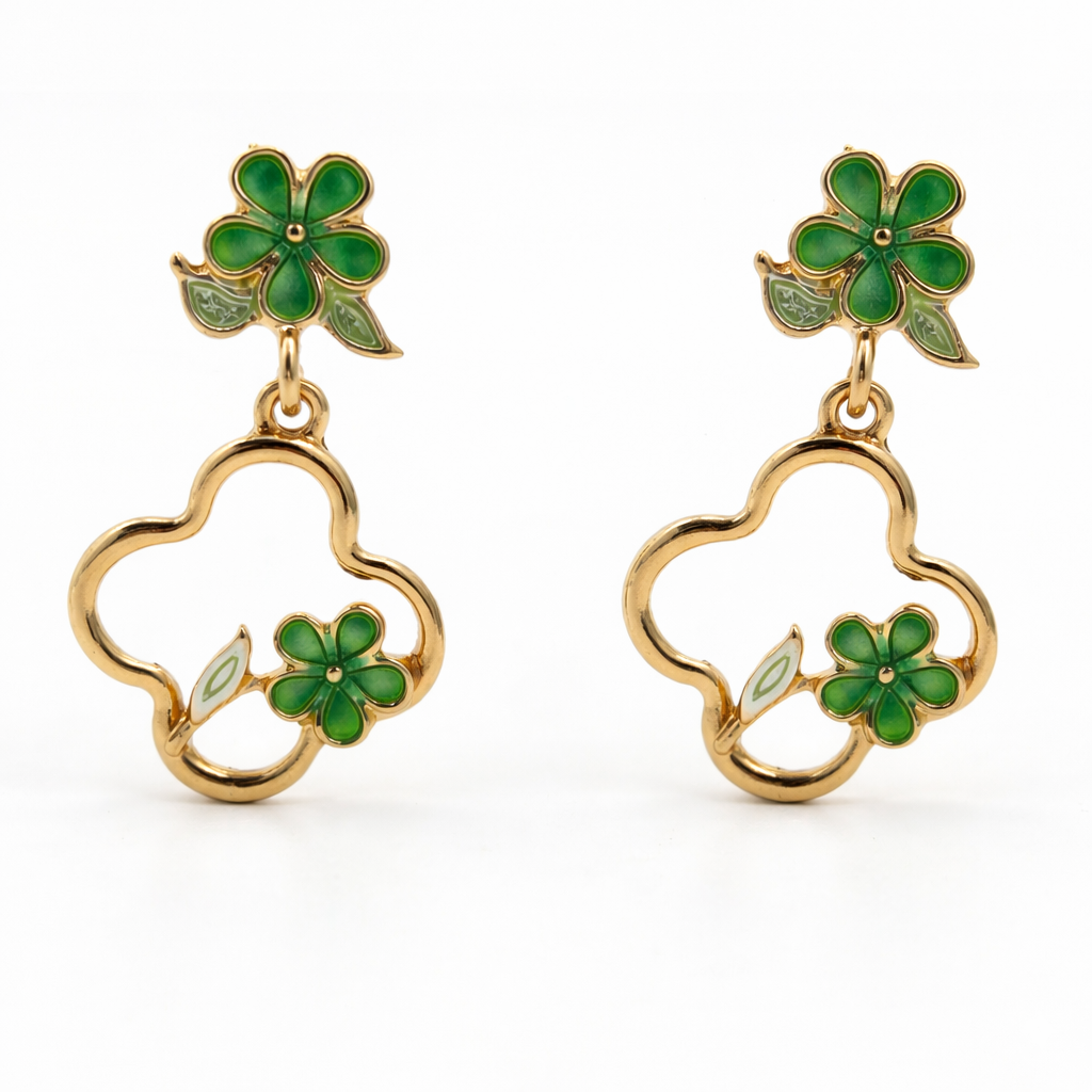 Green Clover Earrings GWE -182