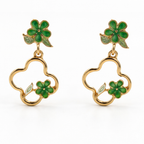 Green Clover Earrings GWE -182