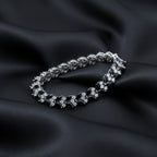 Silver Black Marquise CZ Tennis Bracelet GWB -144