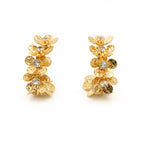 Golden Floral Cluster Earrings GWE -129