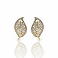 Crystal Leaf Stud Earrings GWE -138