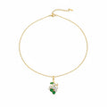 Emerald Grape Charm Pendant Necklace GWN -111