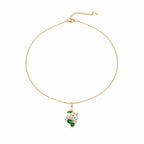 Emerald Grape Charm Pendant Necklace GWN -111