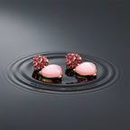 Pink Heart Crystal Earrings GWE -204