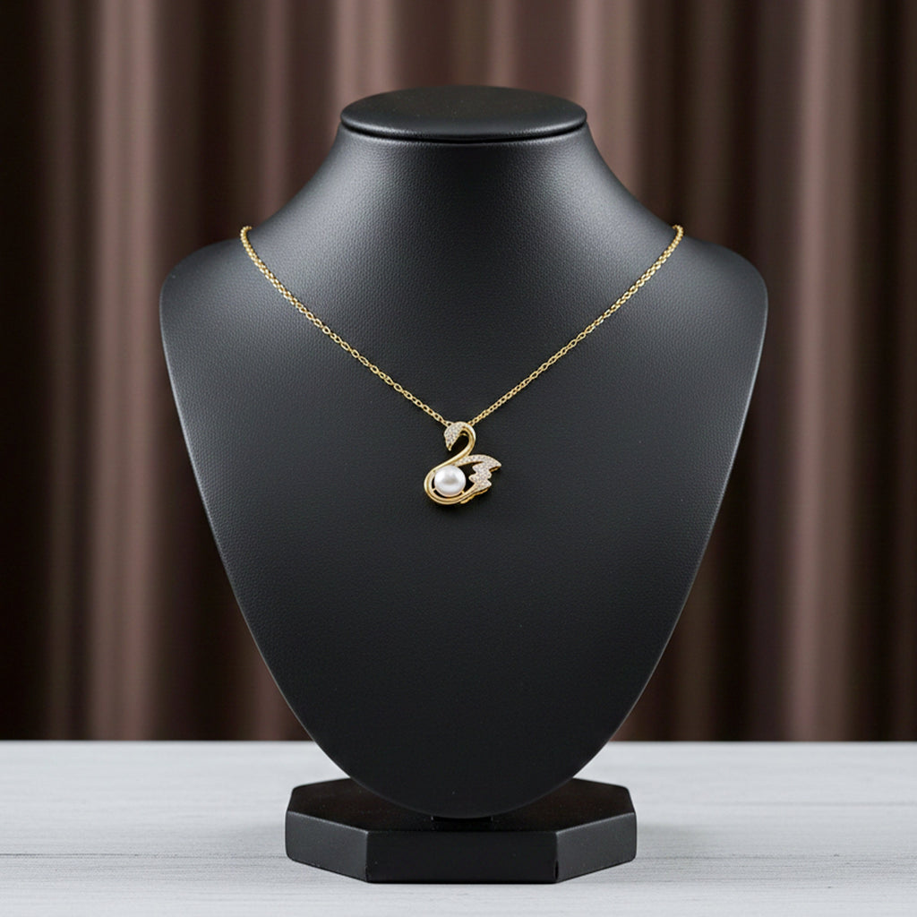 Golden Swan Pearl Pendant Necklace GWN -35