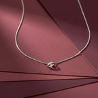 Silver Interlock Spark Pendant Necklace GWN -60