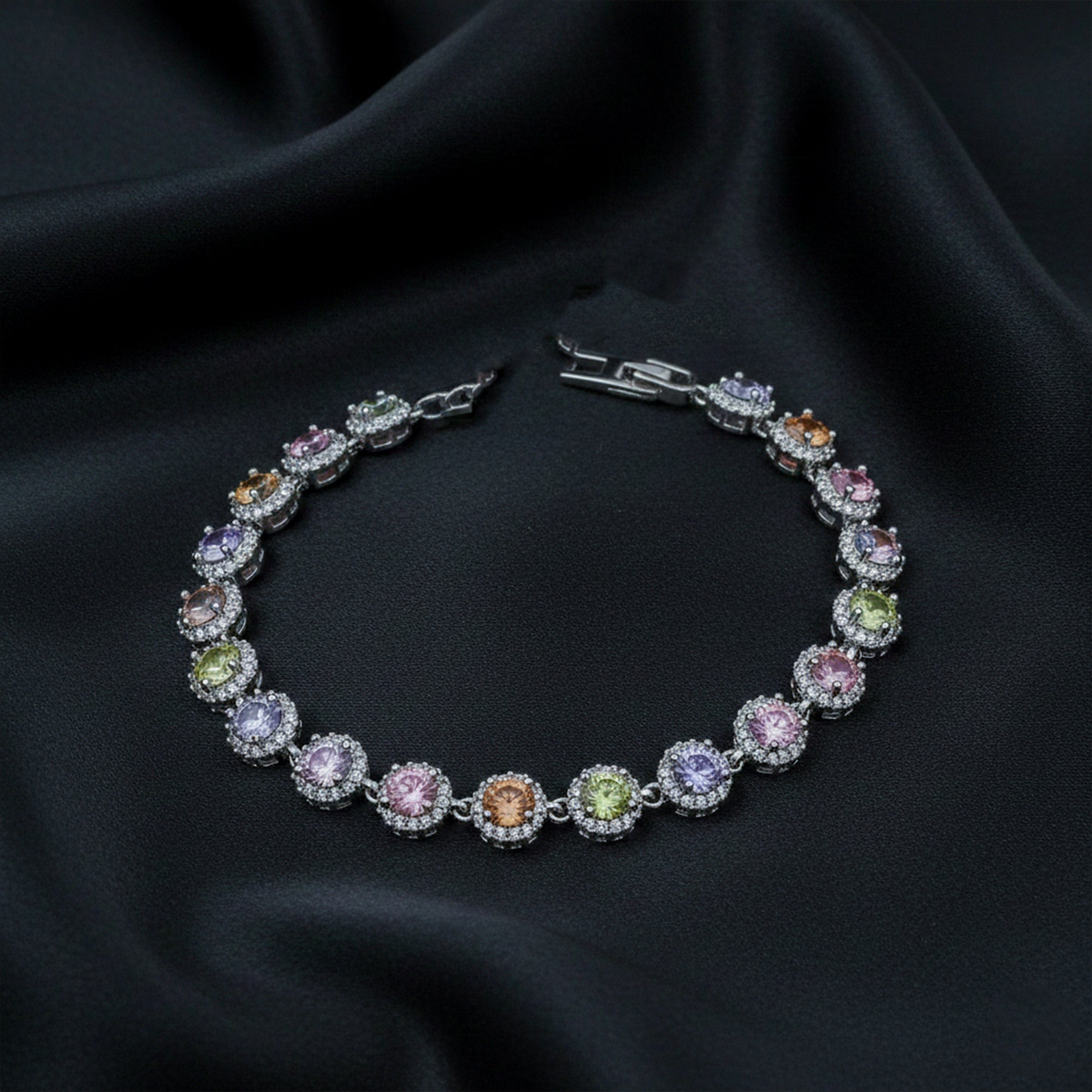 Silver Multi-Color Bracelet GWB -152