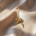 Golden Bow Tassel Pendant Necklace GWN -91