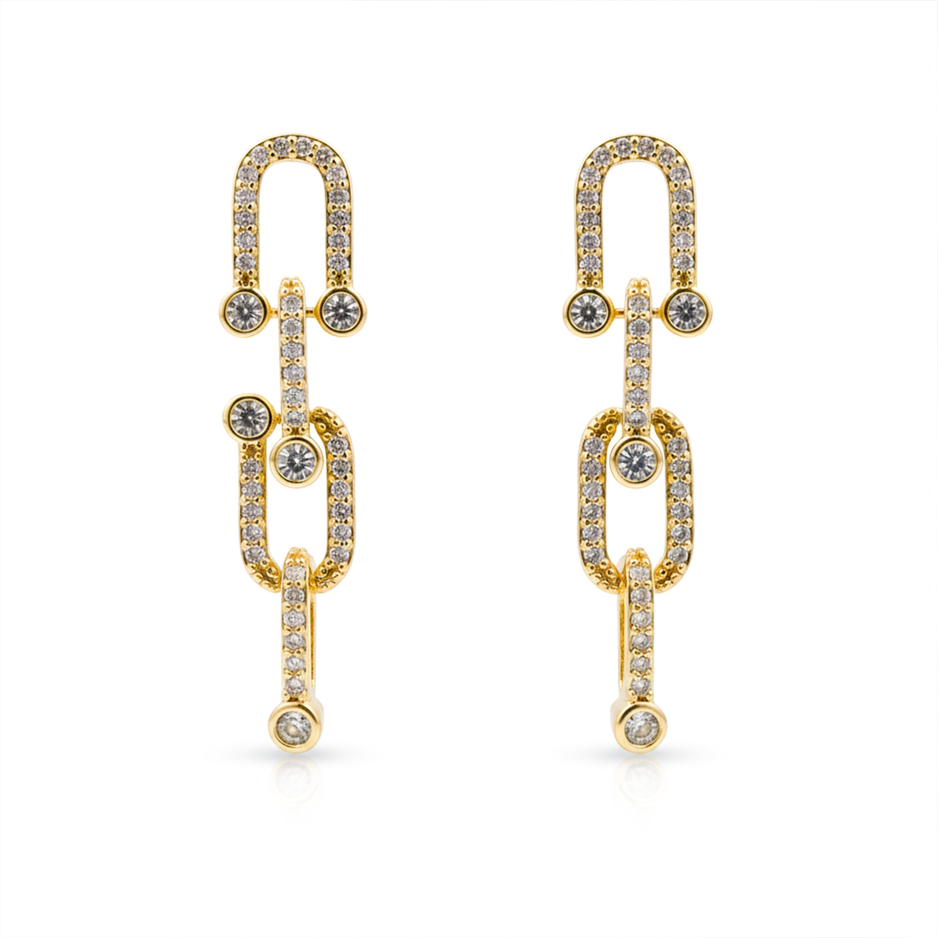 Gold Chain Earrings GWE -125