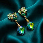Green Floral Earrings GWE -203