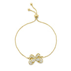 Gold CZ Butterfly Adjustable Bracelet GWB -162