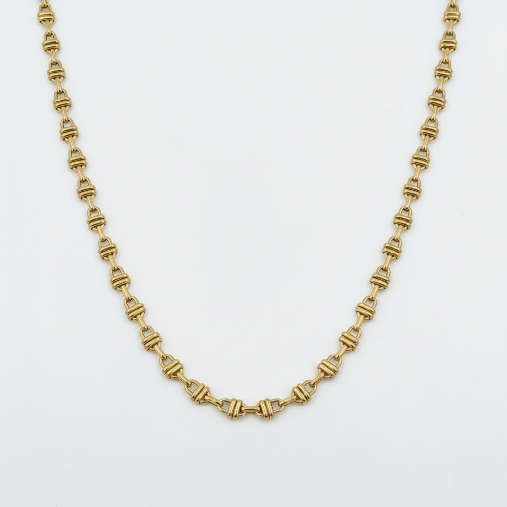 Men’s Gold Tone Textured Link Chain GMC -17