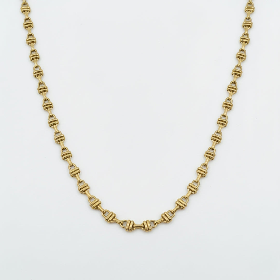 Men’s Gold Tone Textured Link Chain GMC -17