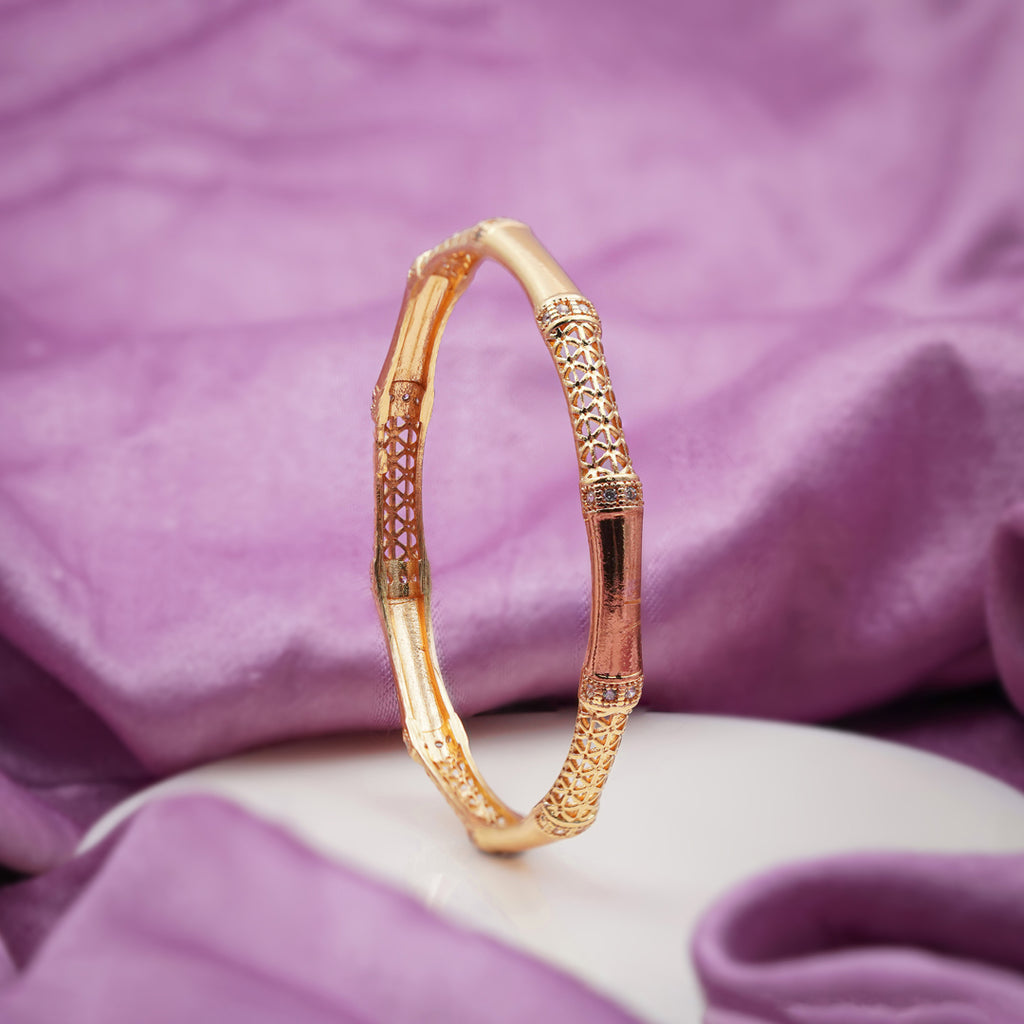 Gold Floral Filigree Bangles GB -12