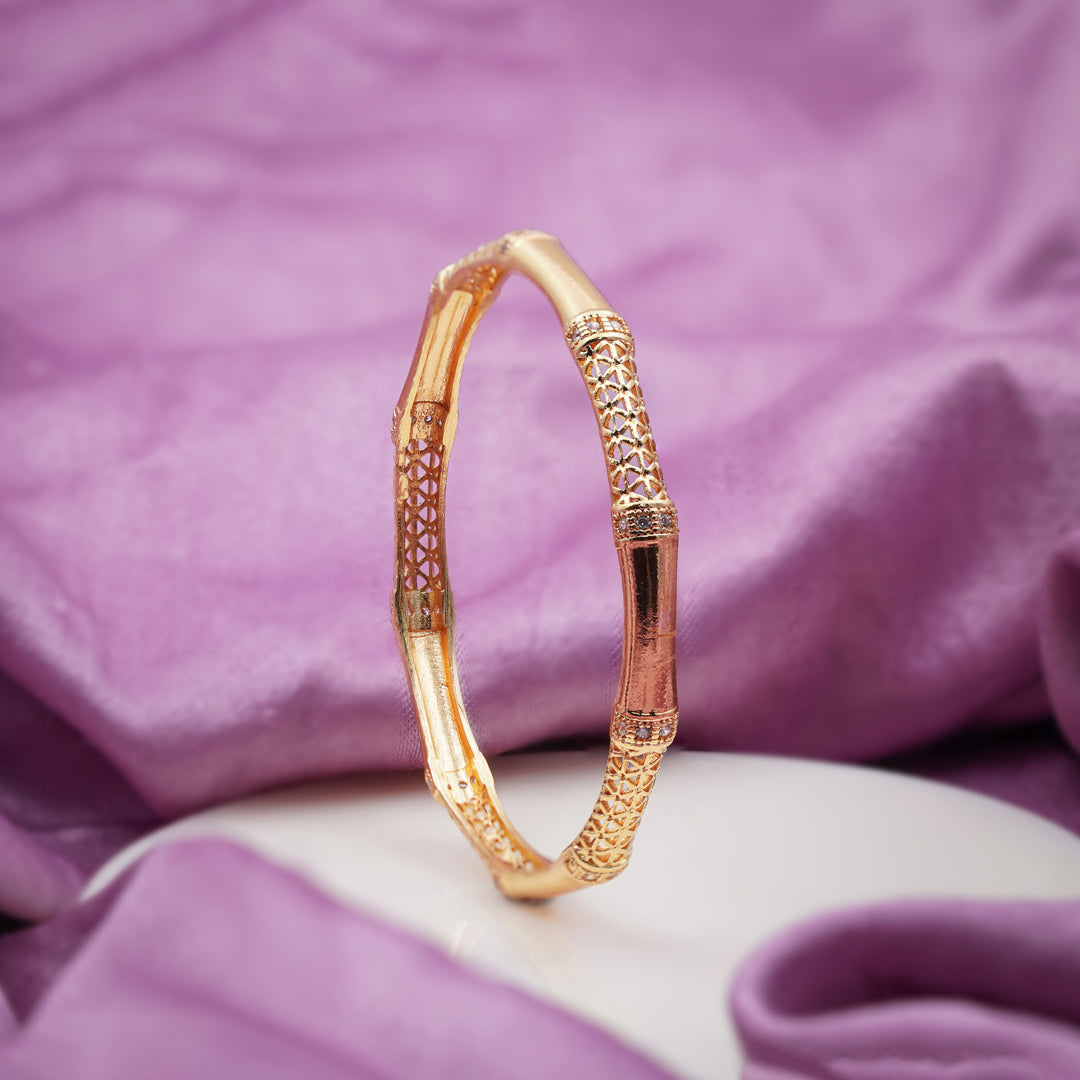 Gold Floral Filigree Bangles GB -12