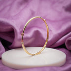 Ruby Green Accent Gold Bangles GB -14
