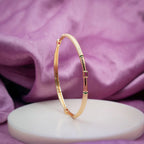 Ruby Green Accent Gold Bangles GB -14