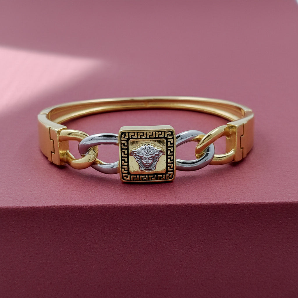 Men’s Gold & Silver Medusa Designer Kada GMK -6