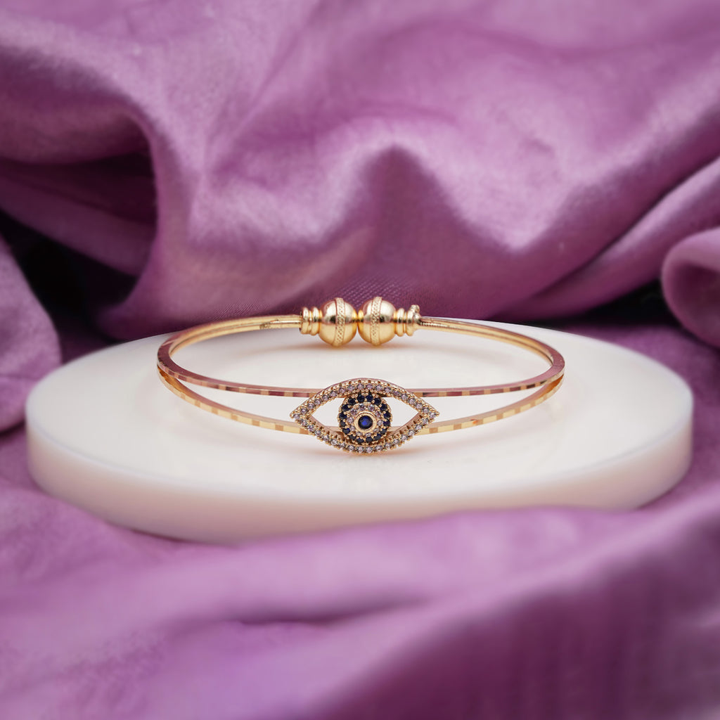 Blue Evil Eye Gold Tone Bangles GFB -10