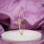 Blue Evil Eye Gold Tone Bangles GFB -10
