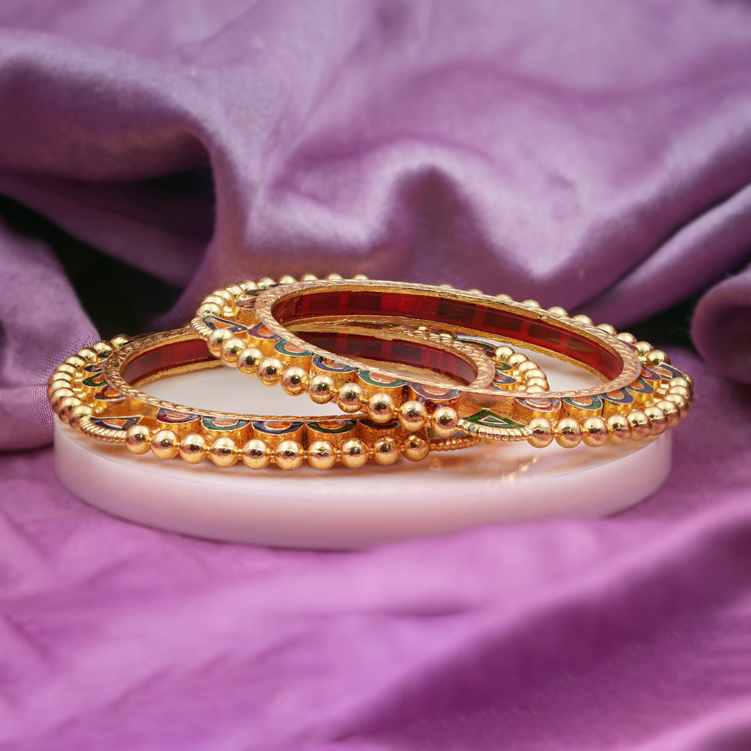 Multicolor Meenakari Beaded Bangles GB -11