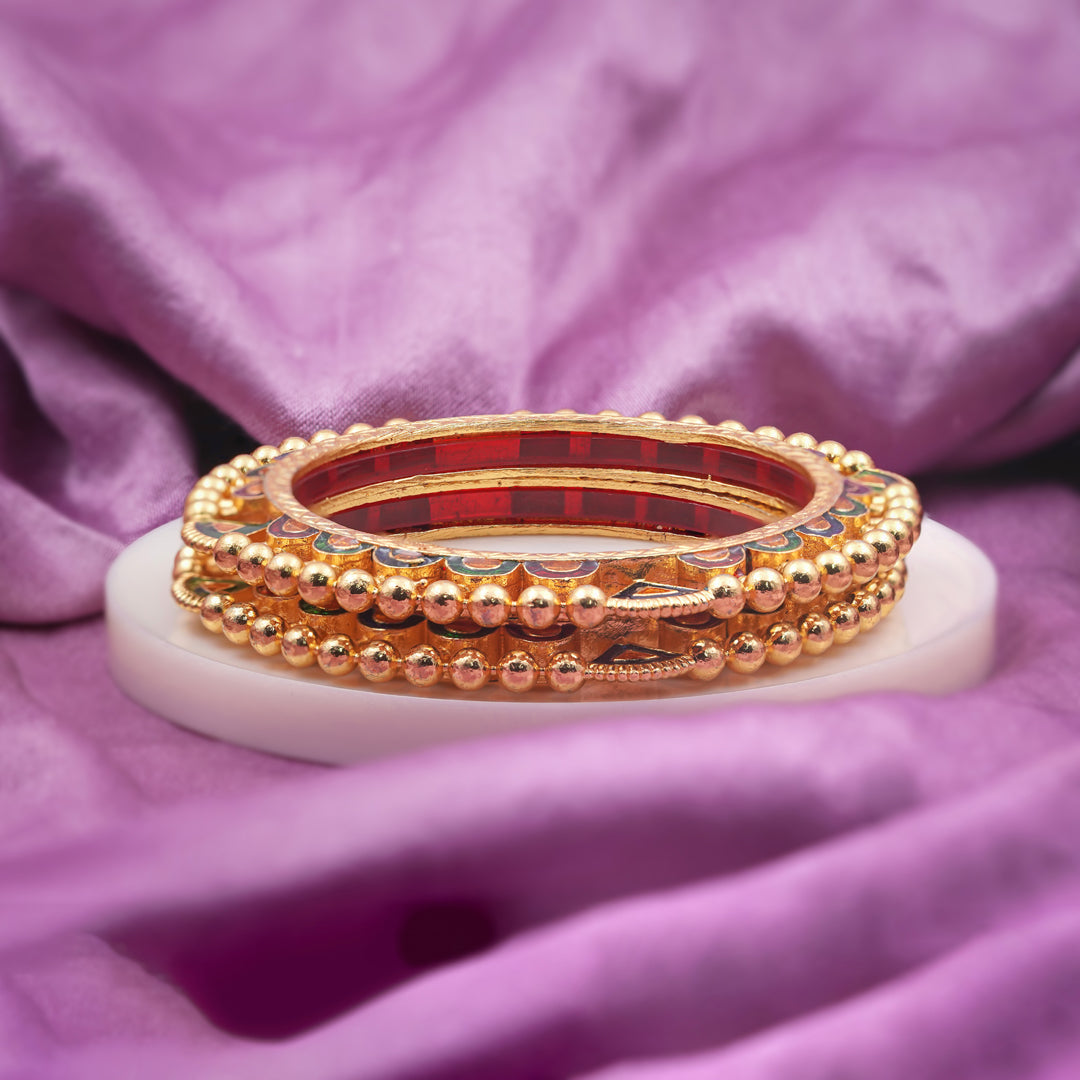 Multicolor Meenakari Beaded Bangles GB -11