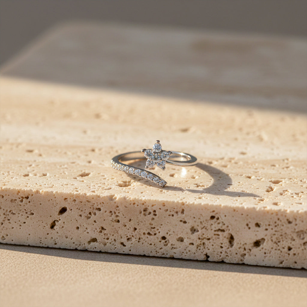 Silver Star Adjustable Ring GWR -80