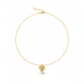 Crystal Flower Pendant Necklace GWN -153