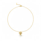 Crystal Flower Pendant Necklace GWN -153
