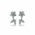 Floral Sparkle Drop Earrings GWE -106