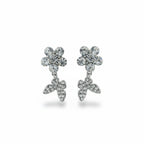 Floral Sparkle Drop Earrings GWE -106