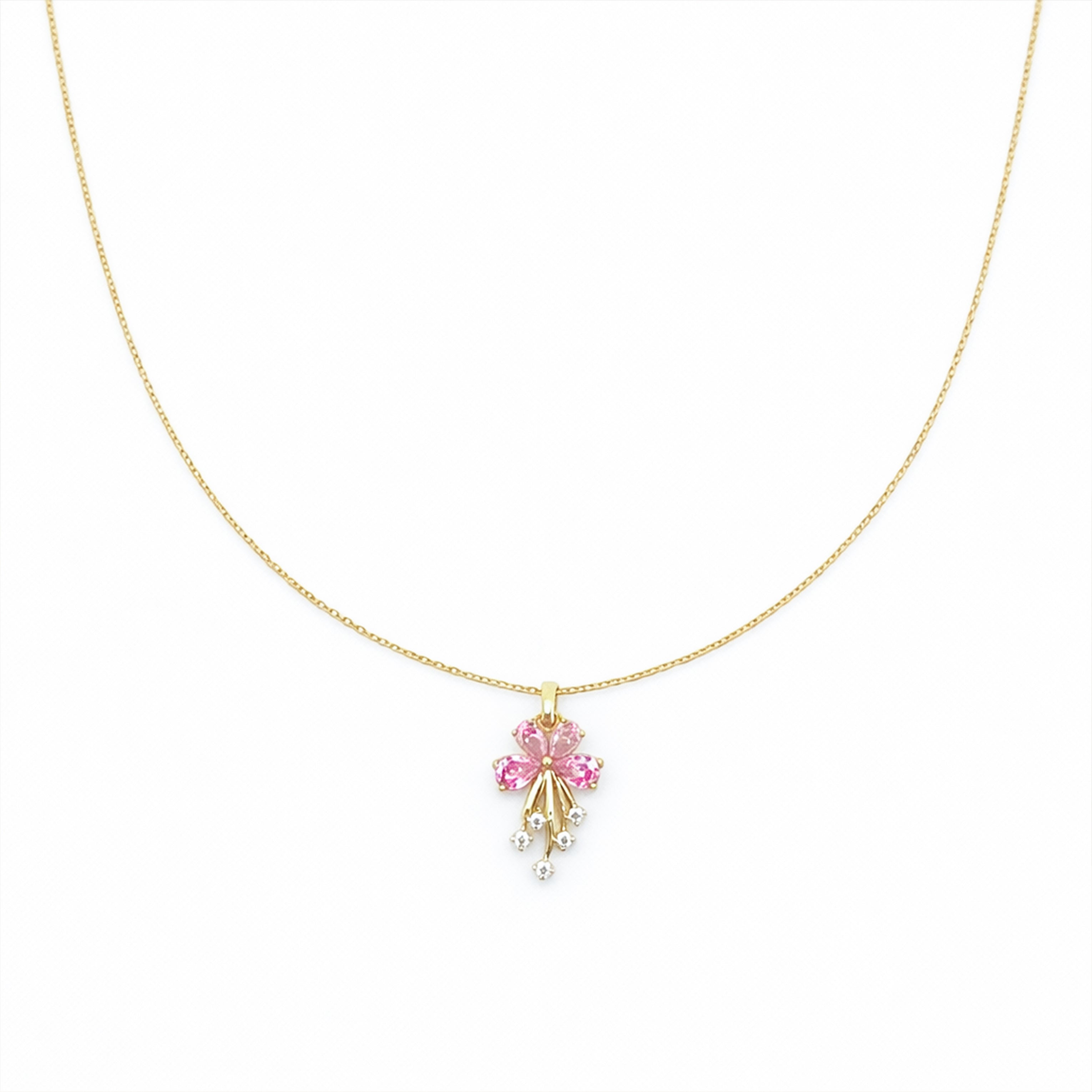 Floral Drop Pendant Necklace GWN -119