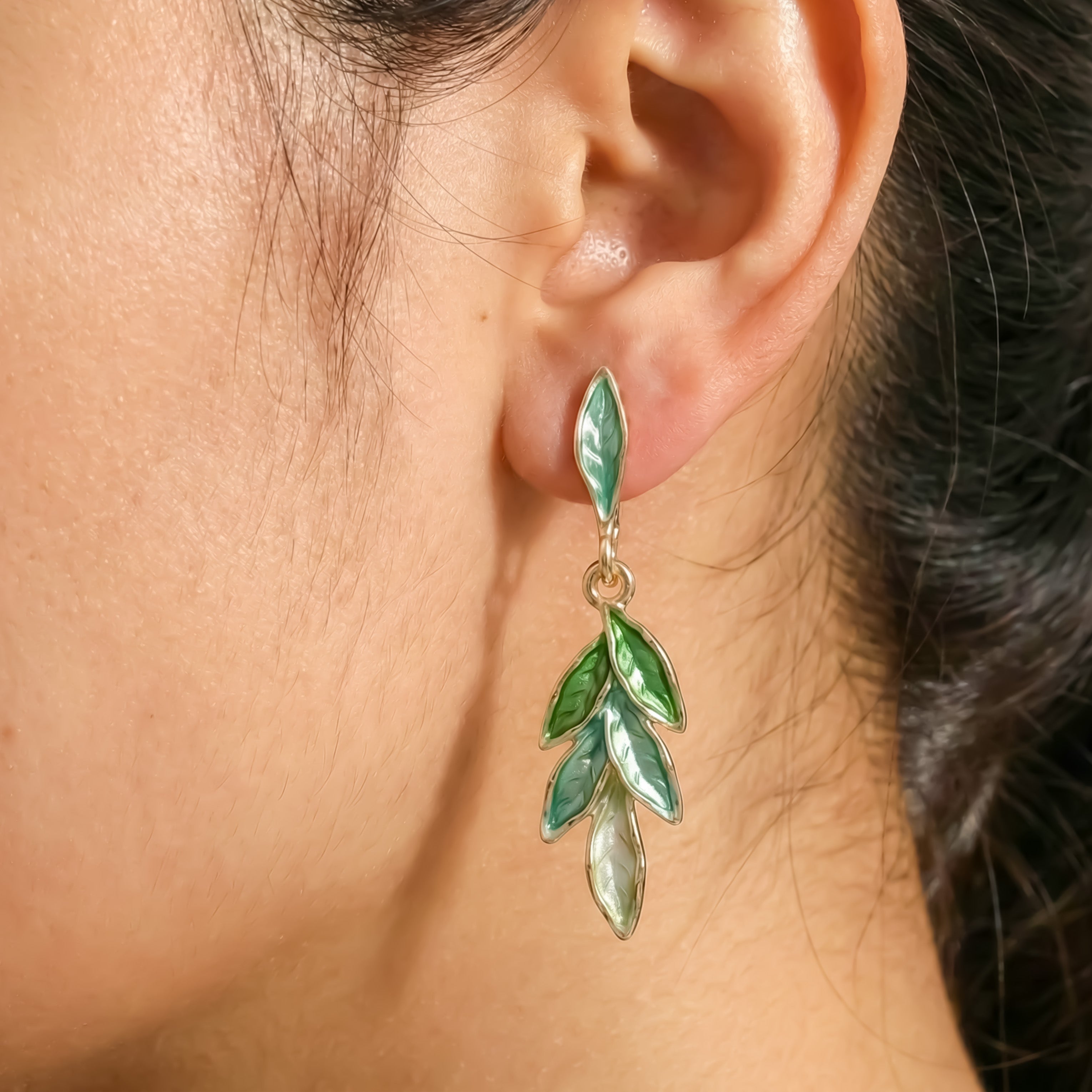 Green Leaf Earrings GWE -194