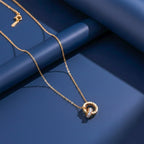 Nandini Roman letter gold Neckless GWN -18