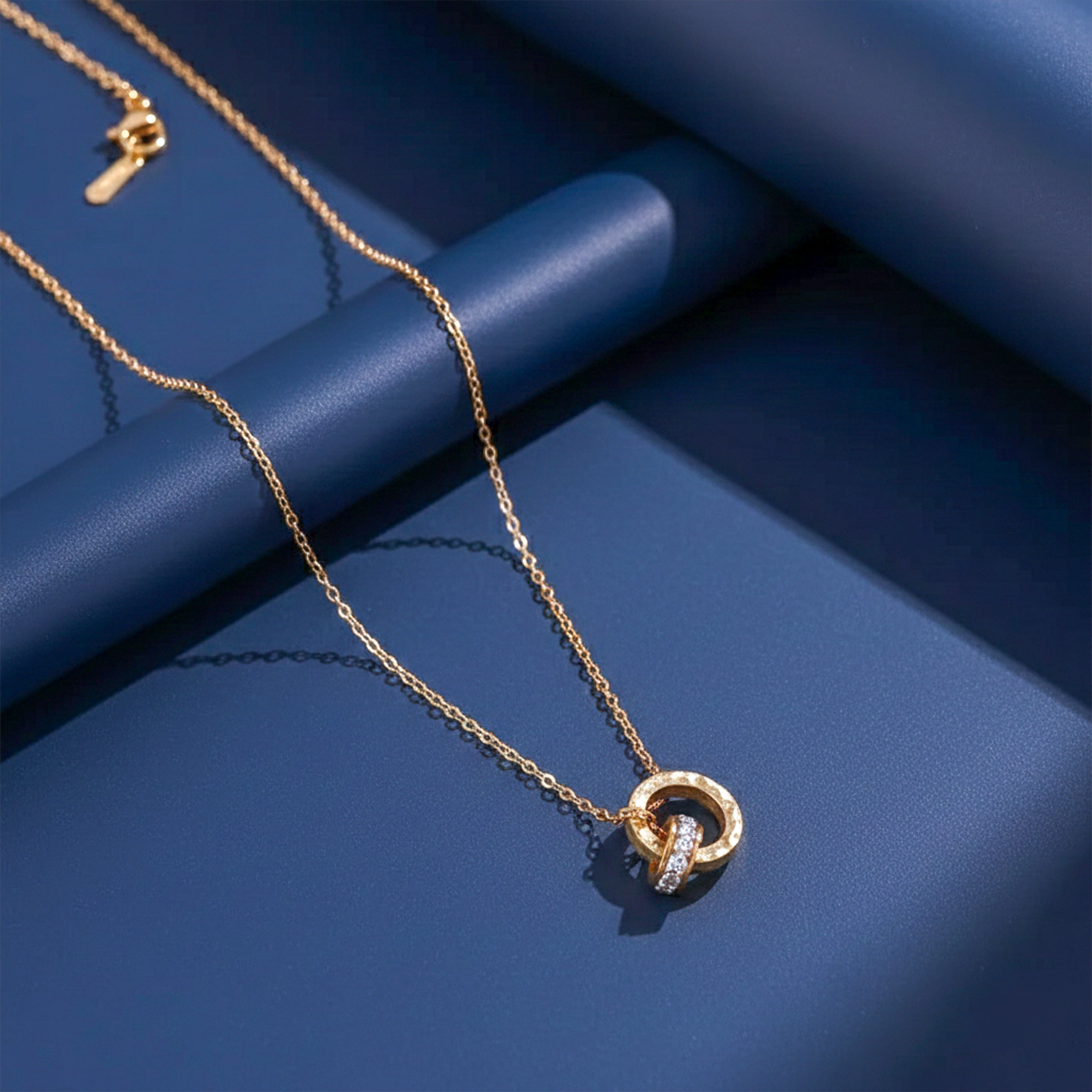 Nandini Roman letter gold Neckless GWN -18