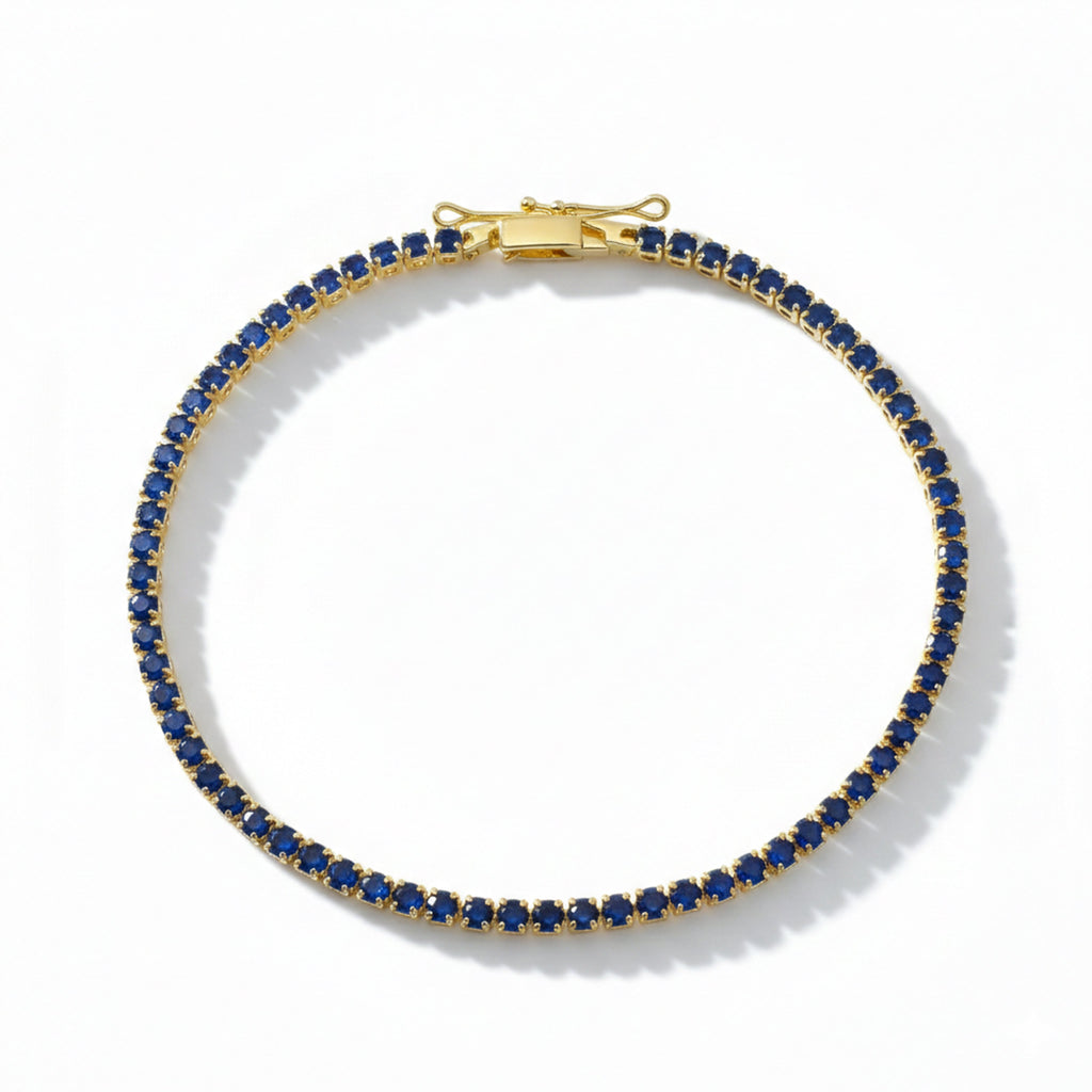 Royal Blue Sapphire Tennis Bracelet GWB -81