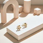 Golden Butterfly Bloom Studs GWE -109