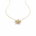 Brilliant Crystal Flower Statement Women Necklace GWN -144