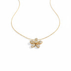 Brilliant Crystal Flower Statement Women Necklace GWN -144