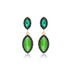 Emerald Green CrystaL Earrings GWE -201